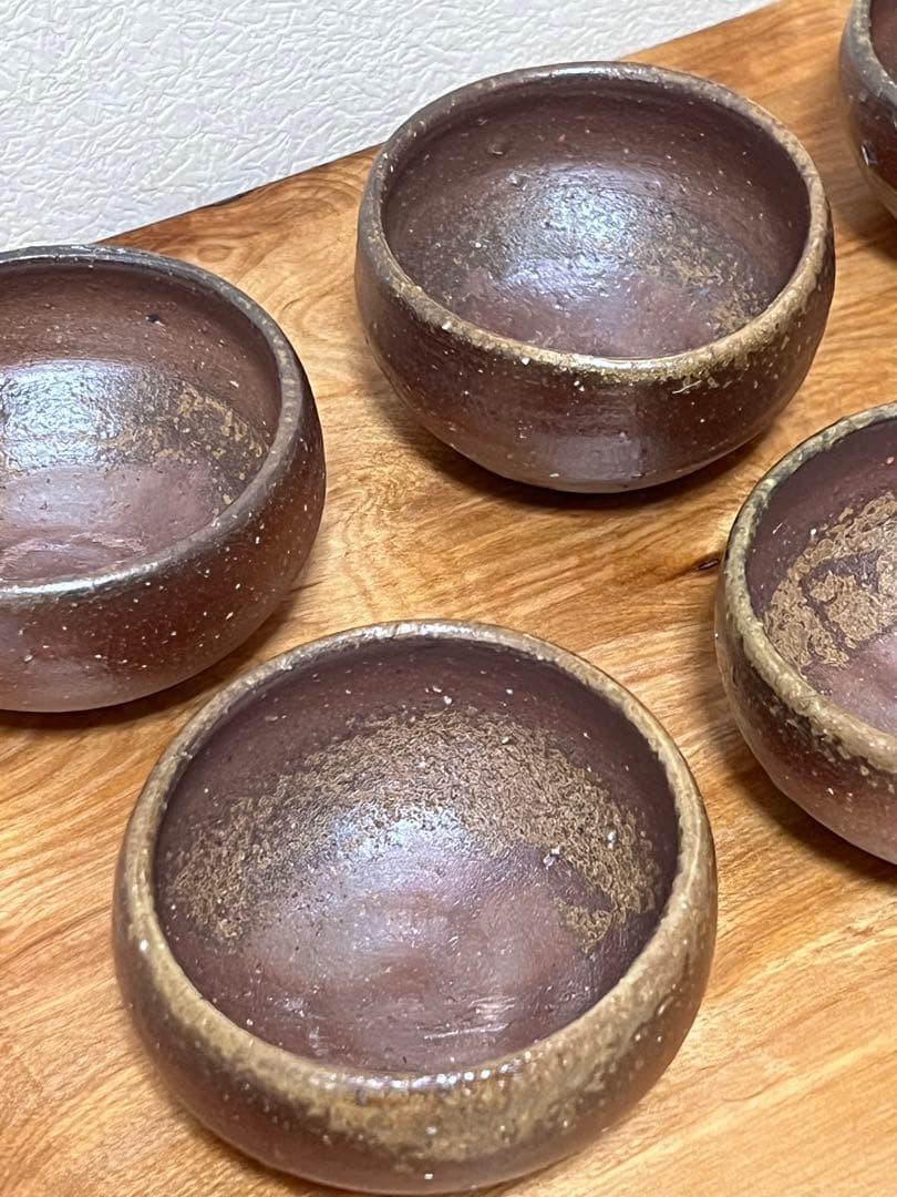 金重晃介　備前小鉢　六客