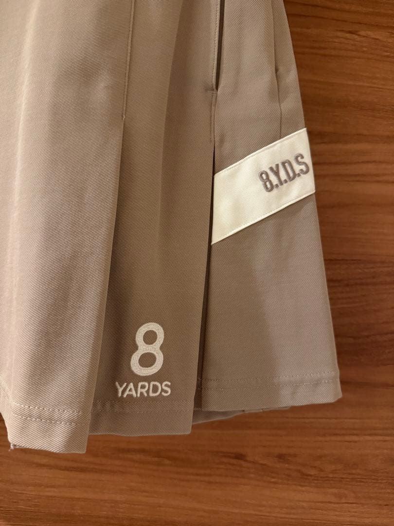 ハチヤーズ 8YARDS プリーツスカート ベージュ