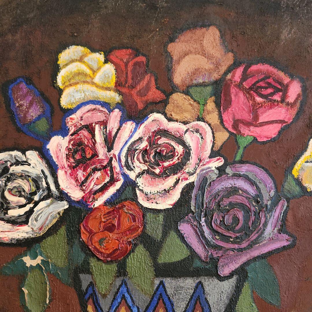 田渕眞兒　油絵　油彩　薔薇シリーズ　花　No.8-9+t+s