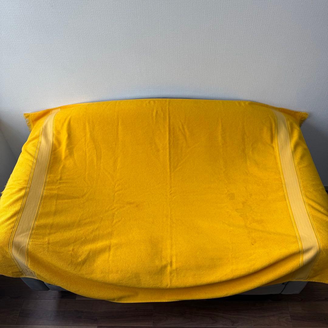 エルメス イエロー バスタオル ヨッティング ビーチタオル ブランケット 大判