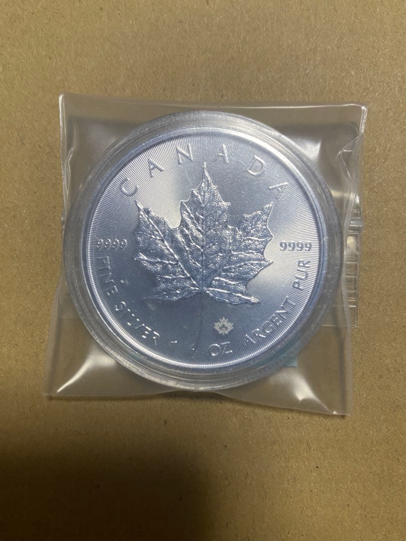 2023年 カナダ メイプルリーフ銀貨 1オンス(純銀) カプセル付き