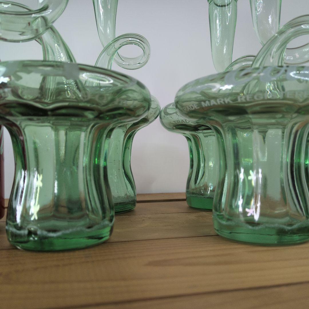 ondo【 ヴィンテージ 】 コカコーラ／変形ボトル型ガラス瓶／4本セット