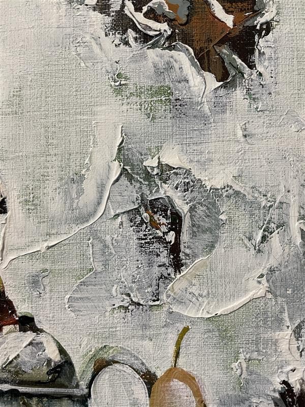 「真作」竹内敏彦『写真機』 静物画　油彩画　額装　サイン有り　F6号