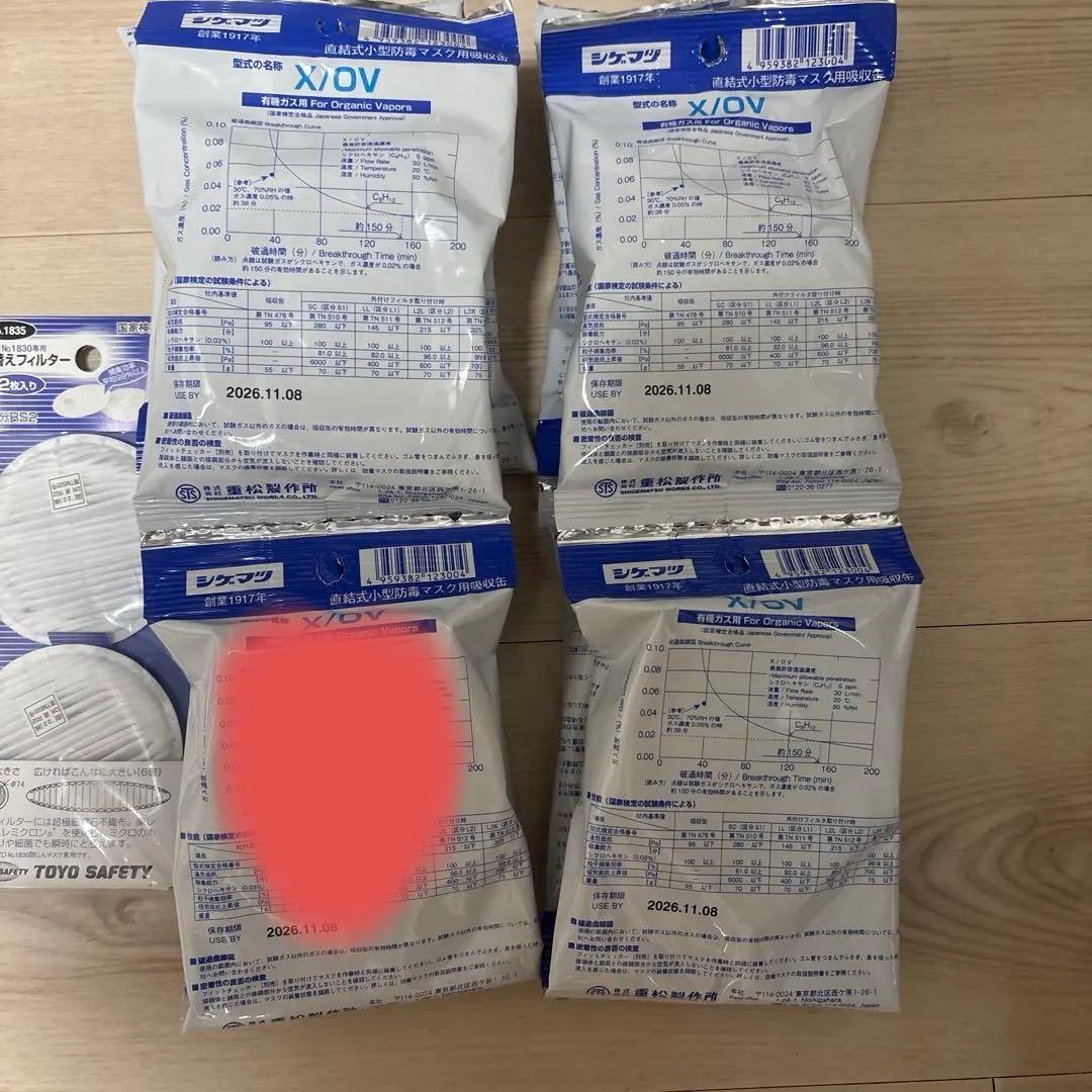 無茶苦茶　安い　防じんマスク RS2 2 取替フィルター　 吸収缶　セット