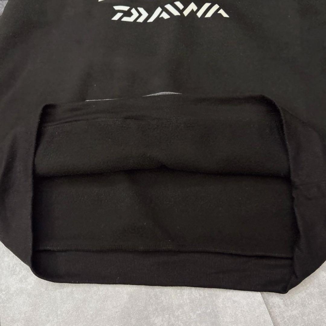 【大きいサイズ】3XL 裏起毛 ロゴ パーカー アウトドア 黒×グレー 釣り