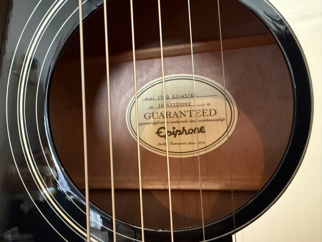 Epiphone アコースティックギター EJ-45/EB 牛骨サドル