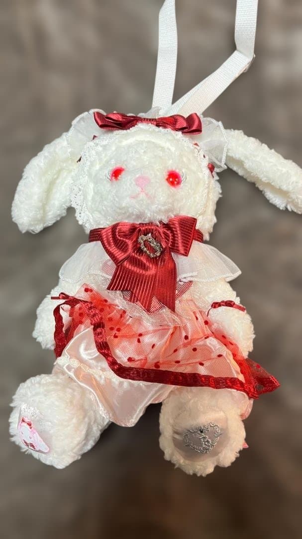 baby　10周年限定うさくみゃポシェット　えんじ色