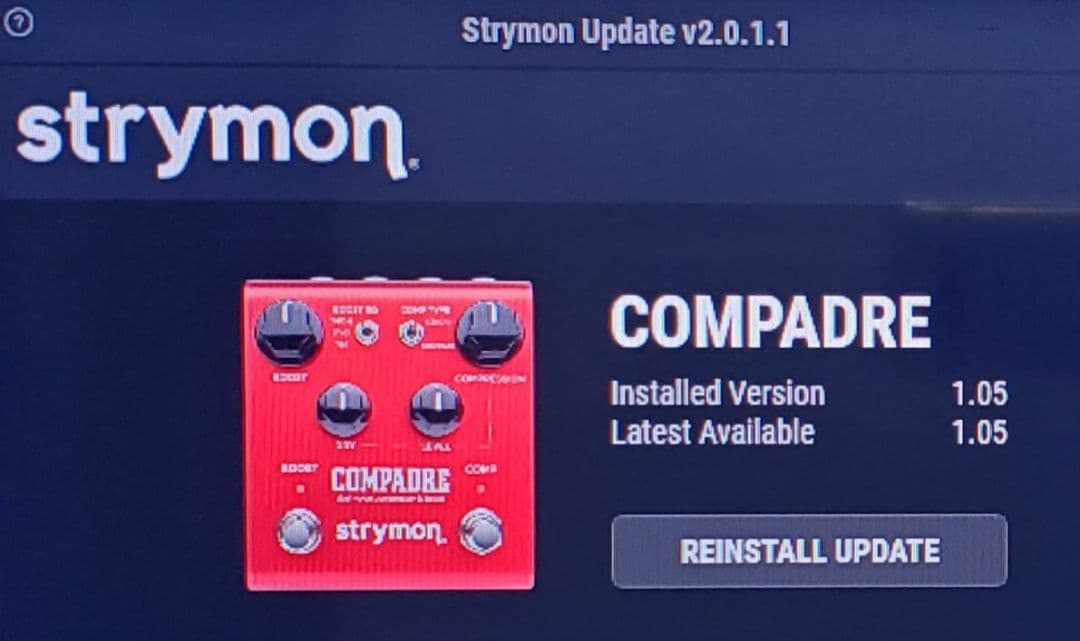 STRYMON COMPADRE ファームウェア最新