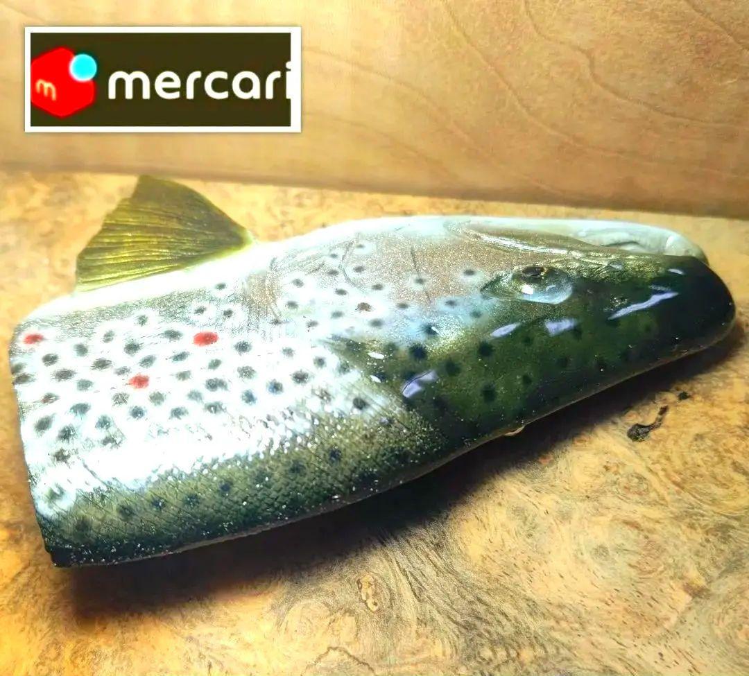 .Seaトラウトブローチ(ブラウントラウト/木彫塗装 )1点物最終価格