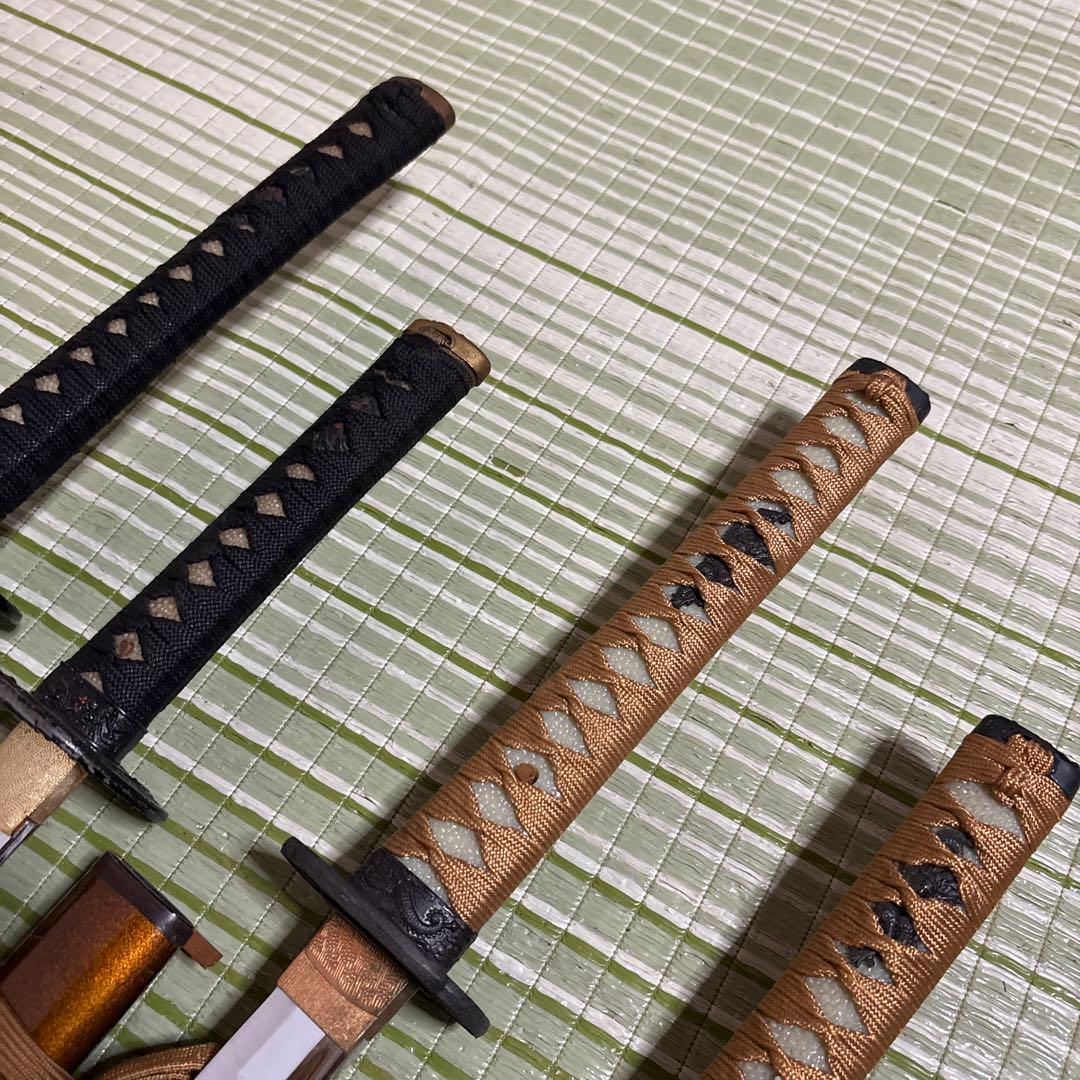 模造刀　模擬刀　武士　侍　伝統工芸　剣　ソード　太刀　小太刀　鞘　鍔　4本セット