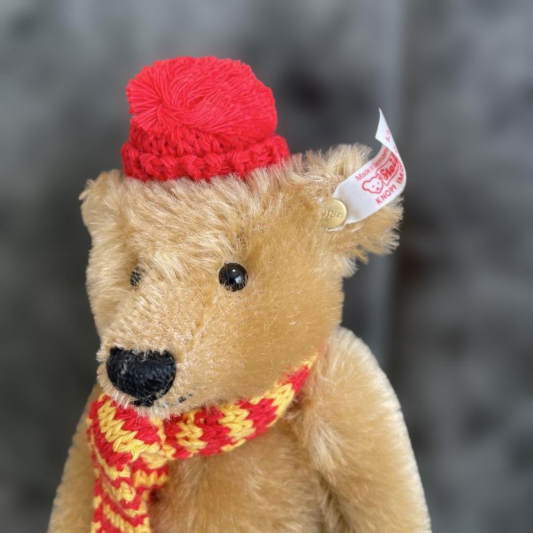 シュタイフ/Steiff◆世界限定クリスマス・ソリセット2002テディ２体セット