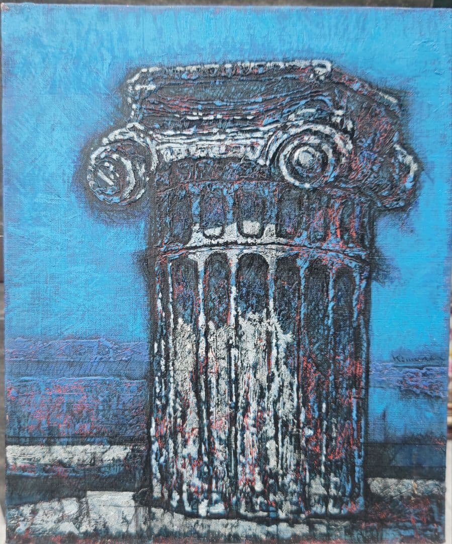 現代美術、木村二朗「デルフィ　ギリシャ」８号油彩