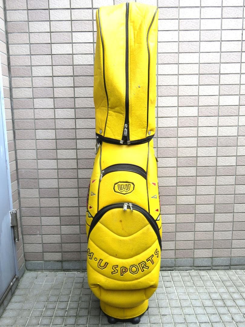 MU SPORTS MUスポーツ キャディバッグ ゴルフバッグ　イエロー