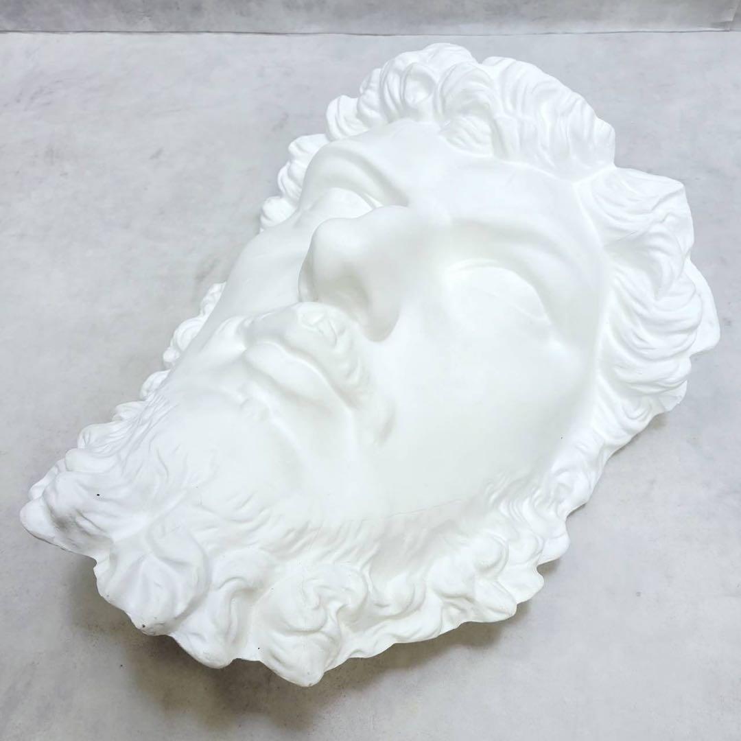 ルキウス・ウェルス帝 石膏像 半面 大顔面 面取り デッサン用 美術 彫刻