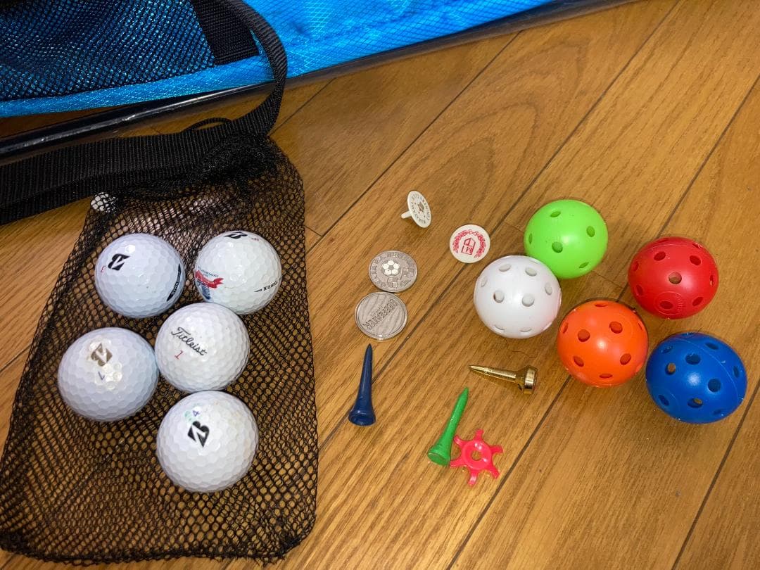 ウェッジ二本、クラブケース（サブバッグ）と練習ボール他