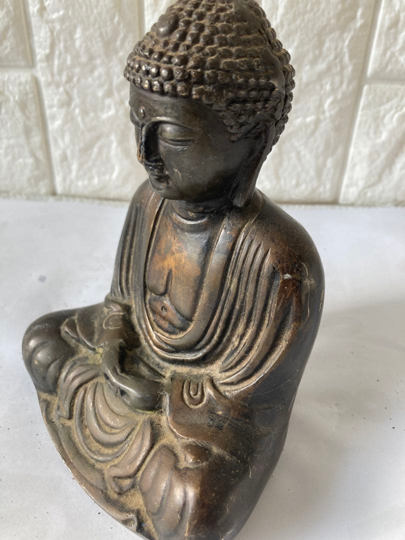 古仏像，古銅製，「貞觀年製」在銘