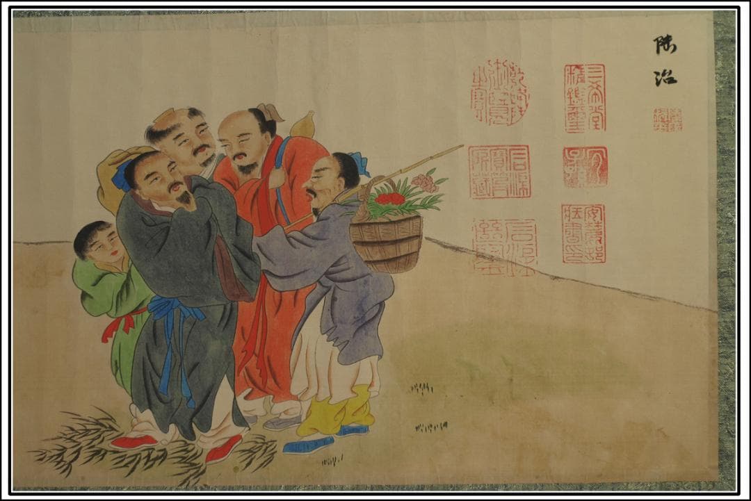 中国明時代の掛軸　激安骨董品　肉筆保証　博物館保管品 BD439A11-6