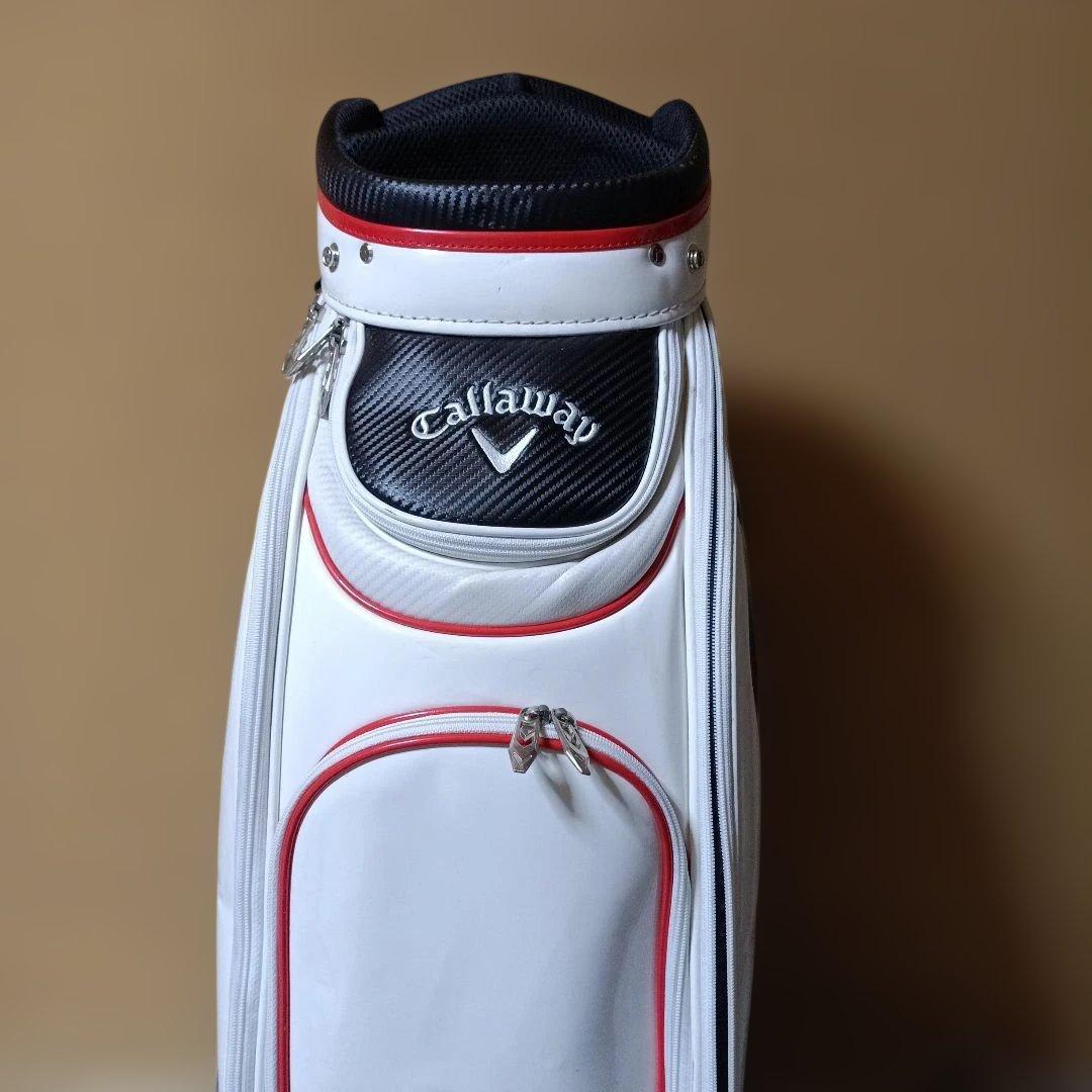 美品Callaway キャディバッグ ホワイト/ブラック/レッド