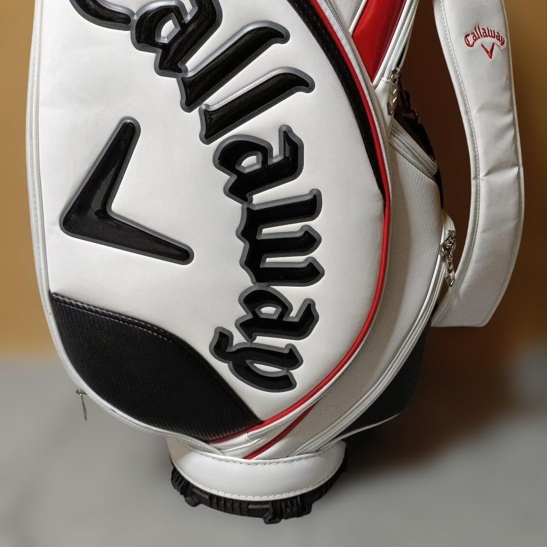 美品Callaway キャディバッグ ホワイト/ブラック/レッド