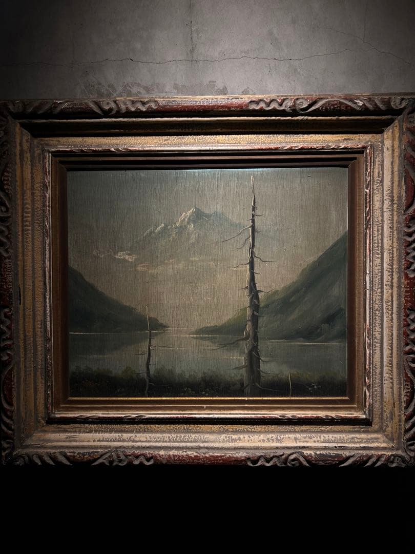 他の方発送×シュルレアリスム　古物　油彩画　antique