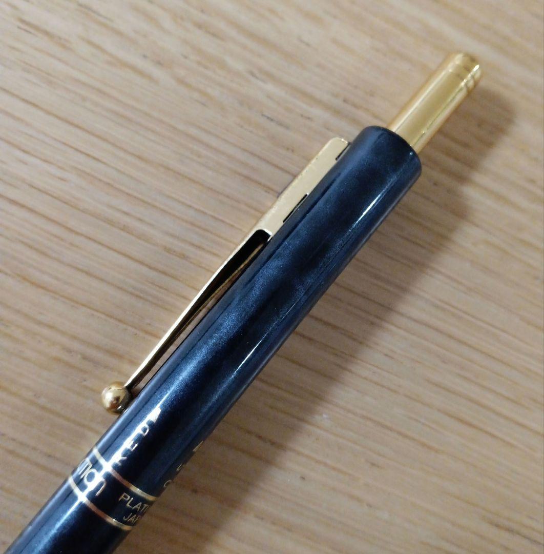 プラチナ万年筆　ダブル4アクション　多機能ペン　マーブルブラック　ボールシャープ