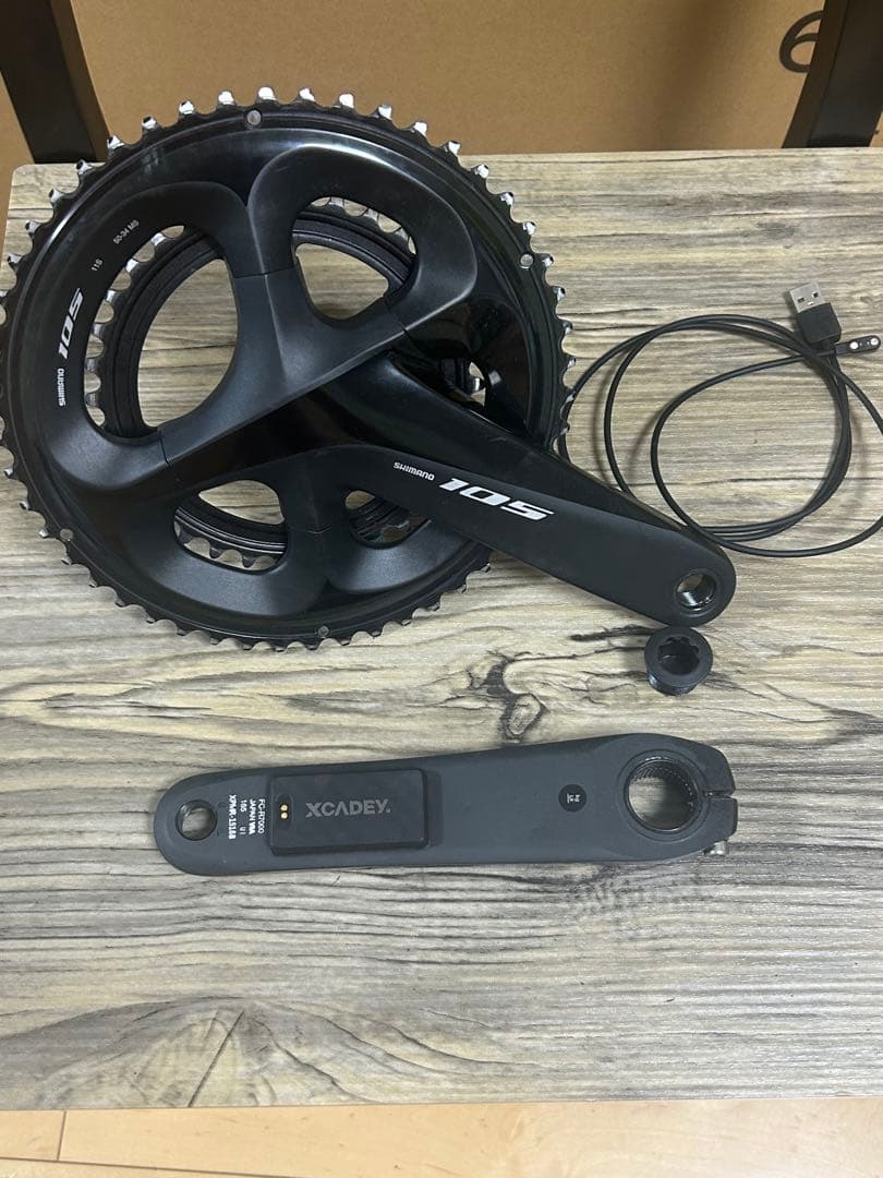 シマノ 105 7000 クランクセット165mm 50-34 左パワーメーター