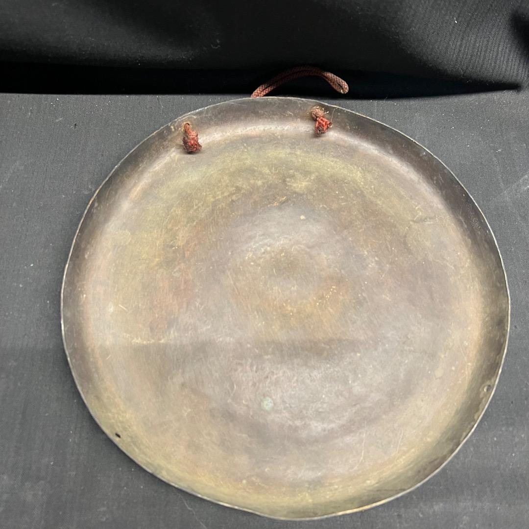 〇Ec右1020 茶道具 ドラ 銅鑼 鳴物 茶事