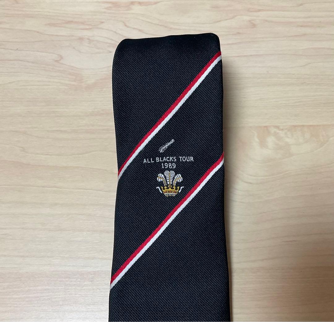 Crestex 最強オールブラックス 1989英国遠征　対ウェールズ戦 ネクタイ