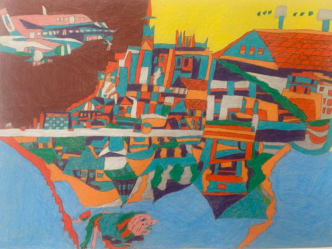 肉筆　湯元光男作　アウトサイダーアート　CIBONE 美術手帖掲載　インテリア