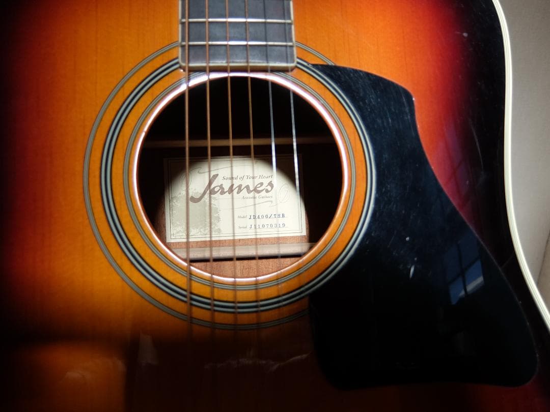 James アコースティックギター サンバースト　初心者向け