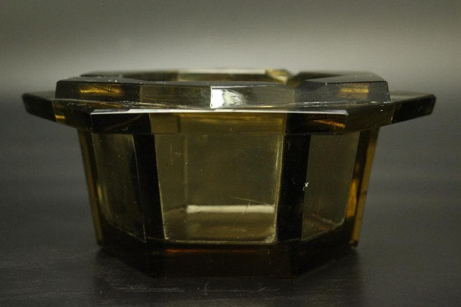 アンティーク レトロ ガラス 灰皿 煙草具(ZE429)