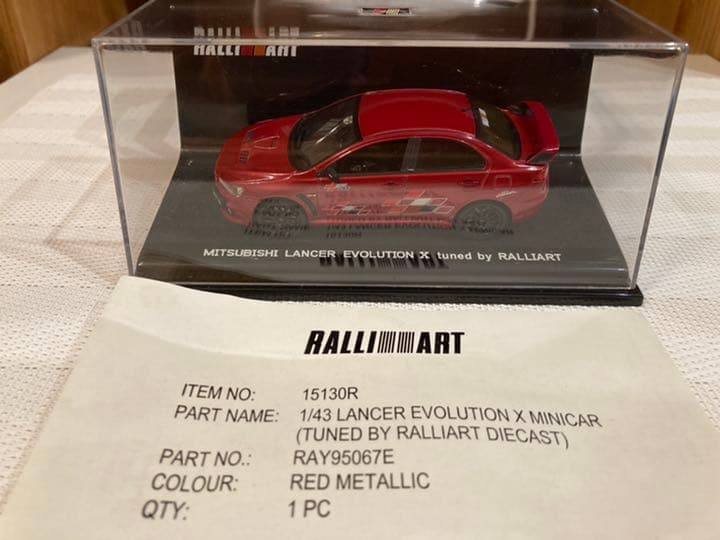 その他 RALLI ART LANCER EVOLUTION X MINICAR1/43