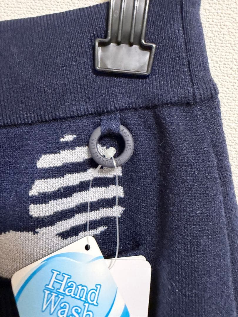 【新品タグ付】定価27,000円 アダバット ゴルフ ニットスカート ネイビー