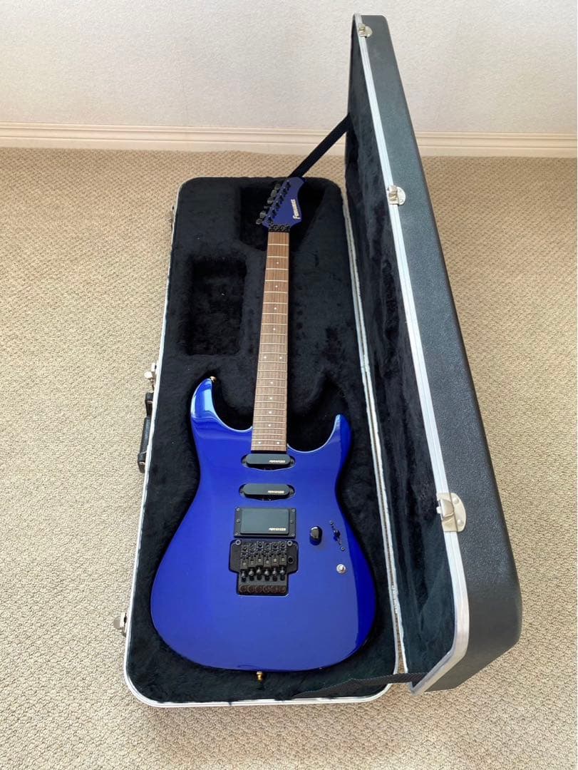 FERNANDES エレキギター 青 24フレット ハードケース付き