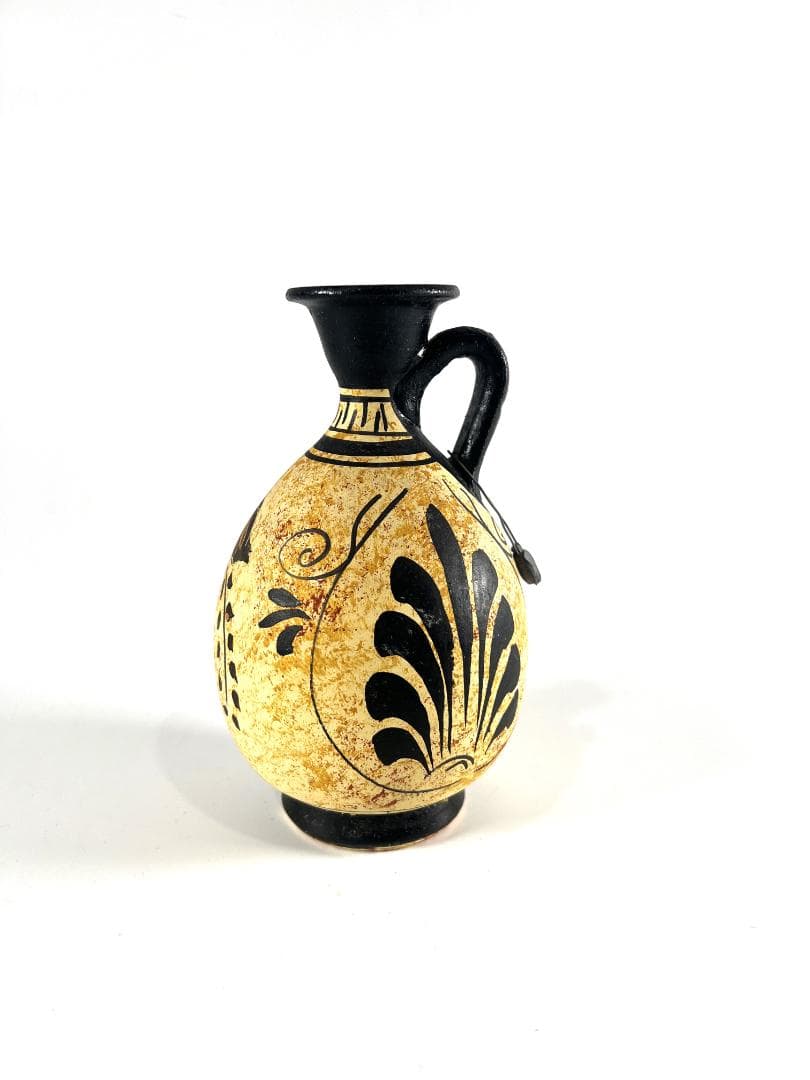 【送料無料・蔵出し】古代ギリシャ　花瓶　黒絵式陶器　ギリシャ陶器