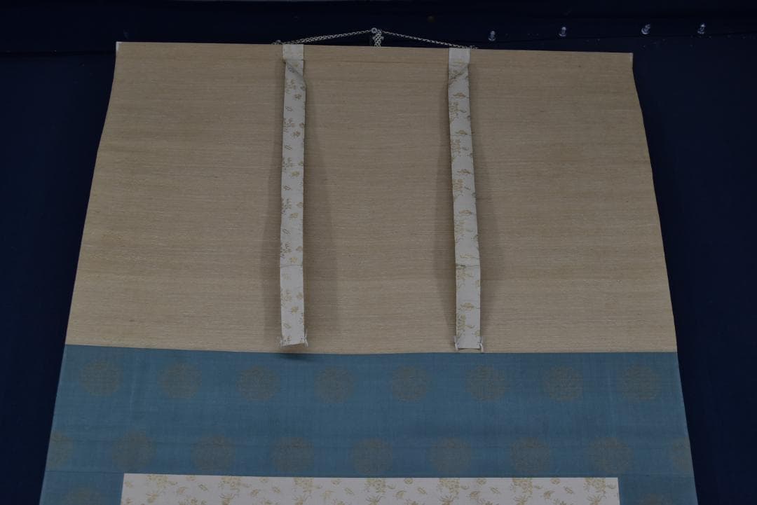 【真作】佐野五風/不老長春図/松にバラ図/横物/掛軸/名家伝来/Z-842