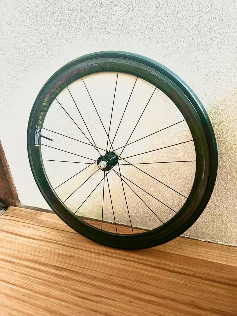 ◆TNIハブ仕様Carbonカーボンホイール後輪＆チューブラータイヤ付き◆