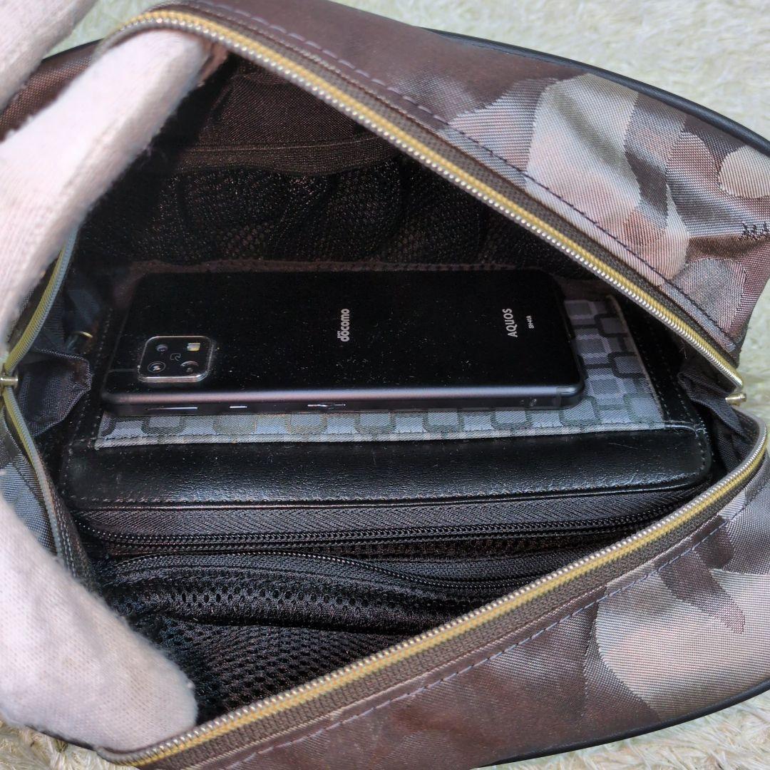 マークアンドロナ カートバッグ カモフラ スカル ナイロン グレー