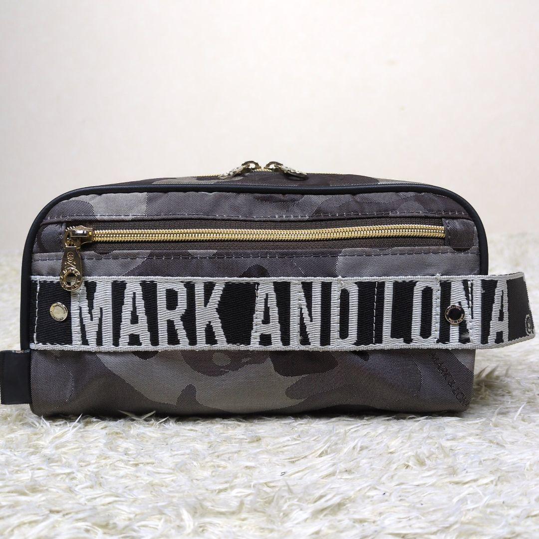 マークアンドロナ カートバッグ カモフラ スカル ナイロン グレー