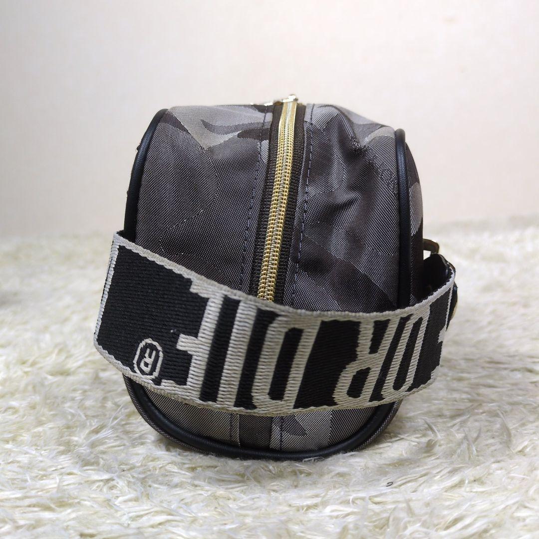 マークアンドロナ カートバッグ カモフラ スカル ナイロン グレー