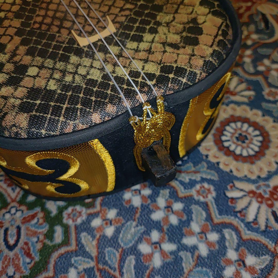 沖縄三線　真壁　扱いやすい人工皮貼り