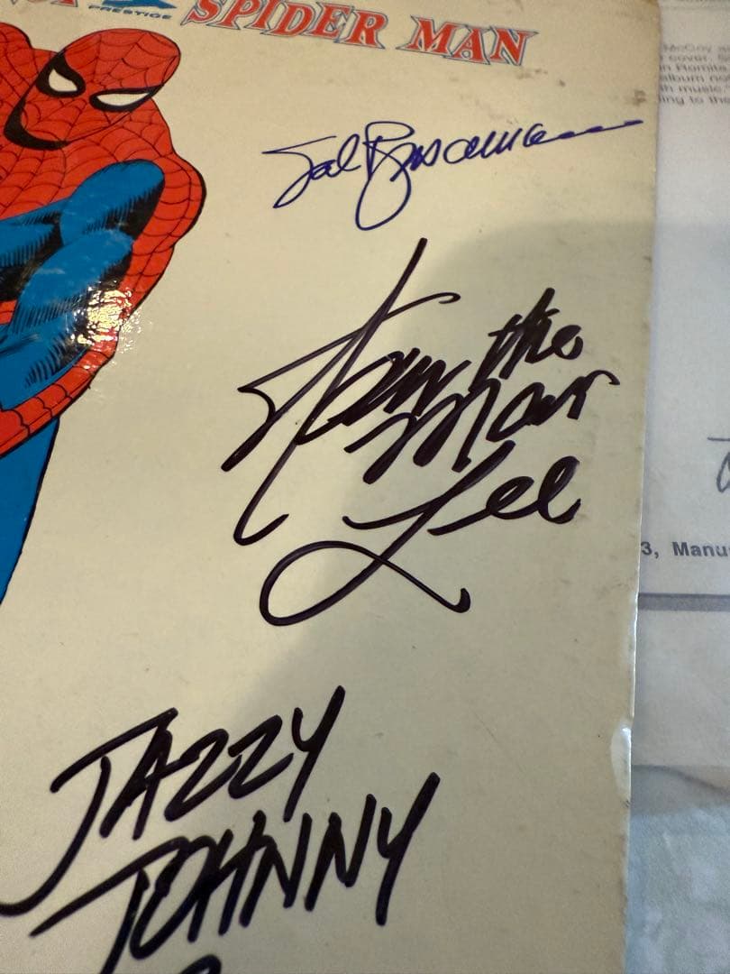 空*様 超希少！1966年代物スパイダーマンLP 6名直筆サイン COA付