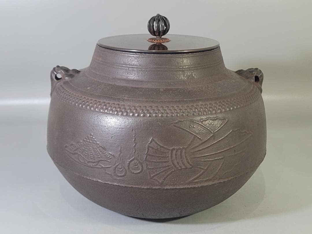 DT716 茶道具 天猫作 茶釜 大西書付 時代物