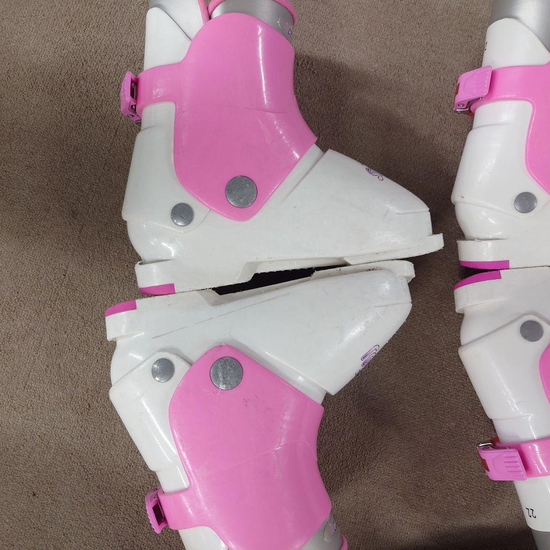 即滑走OK 使用済小学生スキー118cmブーツ22cm23cm2足 ポールおまけ