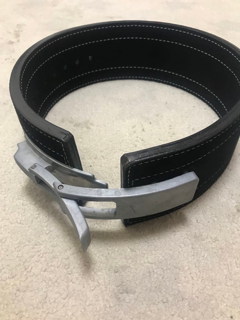 インザーレバーアクションベルト　Ｓサイズ　10㎜　パワーベルト 黒 レザー