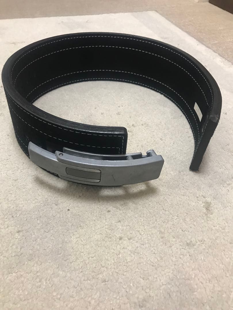 インザーレバーアクションベルト　Ｓサイズ　10㎜　パワーベルト 黒 レザー