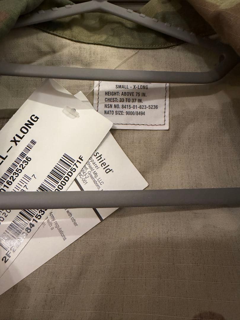 米軍実物 Multicam コンバットコート SMALL-XLONG タグ付き