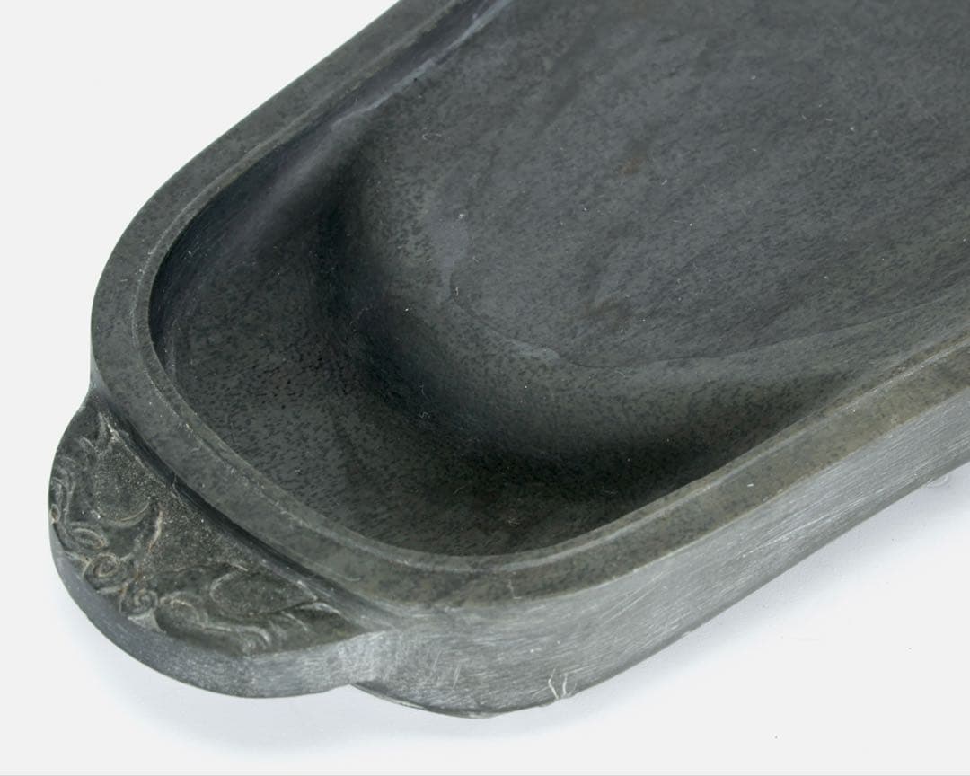 中国硯 鐘形 端渓硯 彫刻 文房四宝 古硯 石硯 木箱付 書道具 古美術 骨董品