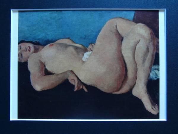 寺内萬治郎、裸婦８、800部限定大判画集画、新品額装、状態良好