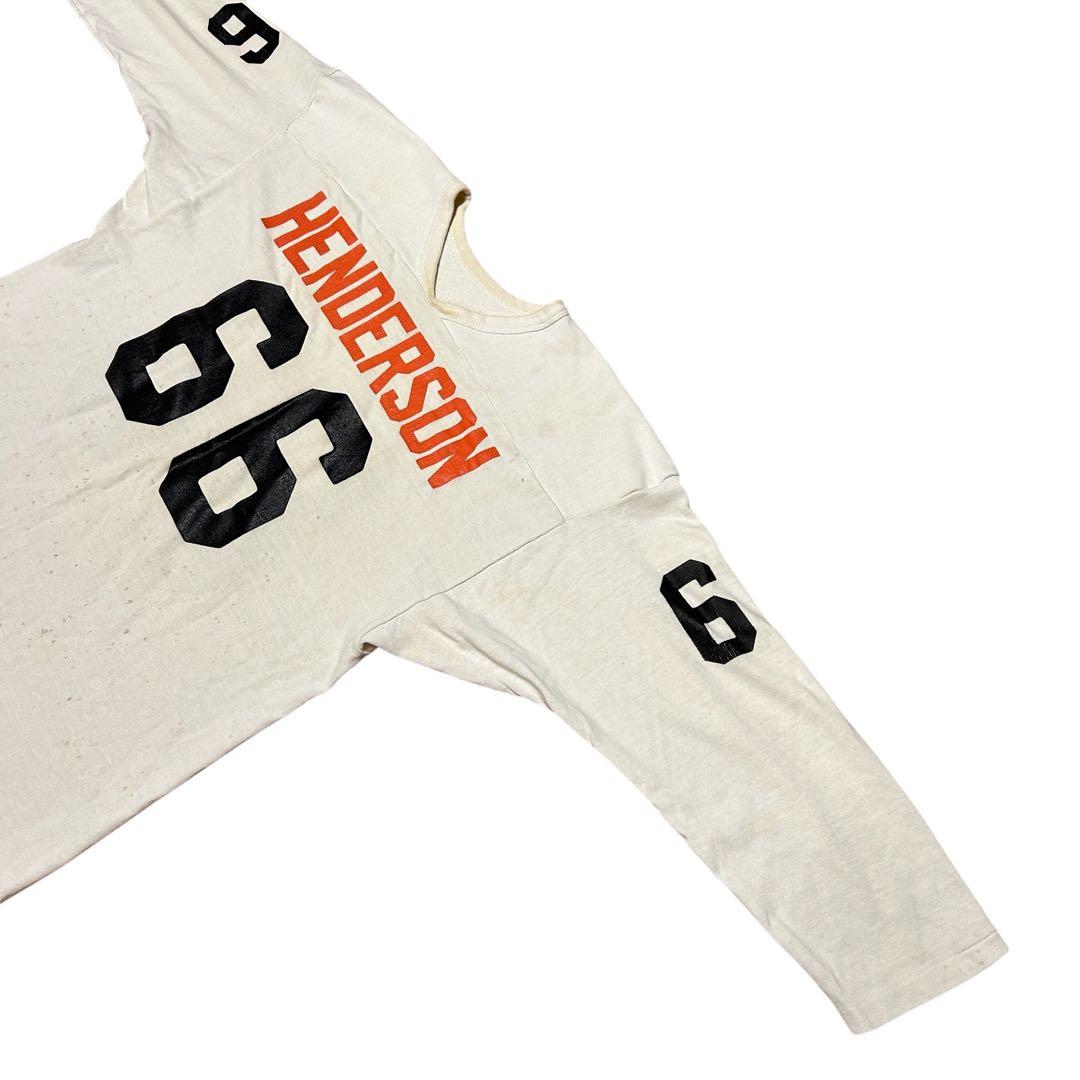 ビンテージ 70s ラッセル　金タグ　フットボール Tシャツ　66 ナンバリング